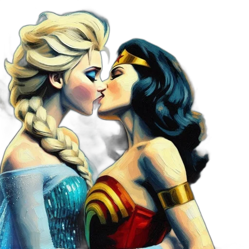 comic book art, fantasy art, concept art, two transparent PNG cut-out