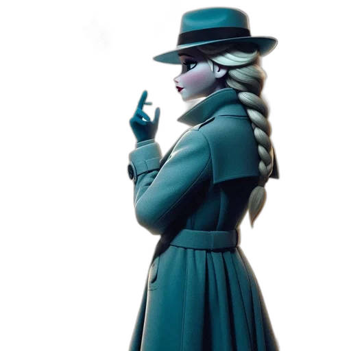 hat, staff, jacket, dress transparent PNG cut-out