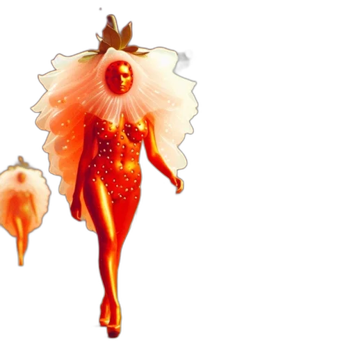 dress, crown, creature, concept art transparent PNG cut-out