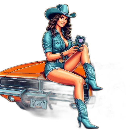 car, comic book art, concept art, fantasy art transparent PNG cut-out