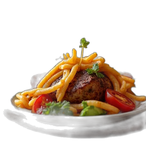 food, photorealistic, 3d render, off transparent PNG cut-out