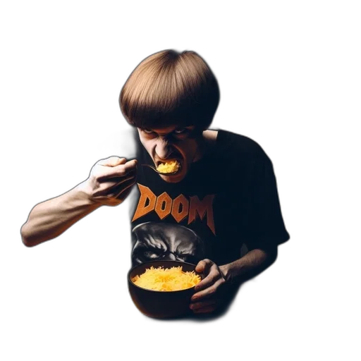 food, hair, face, creature transparent PNG cut-out