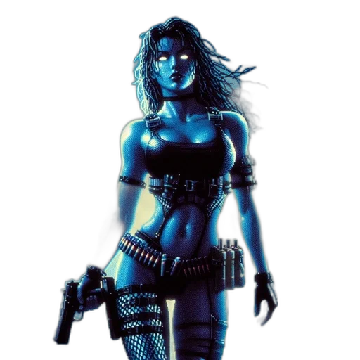weapon, concept art, comic book art, cyberpunk transparent PNG cut-out