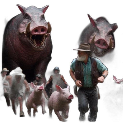 animal, mask, concept art, photorealistic transparent PNG cut-out