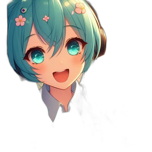 face, staff, flower, creature transparent PNG cut-out