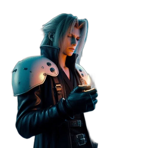 jacket, robot, weapon, sword transparent PNG cut-out