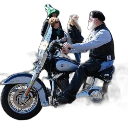 jacket, man, motorcycle, green transparent PNG cut-out