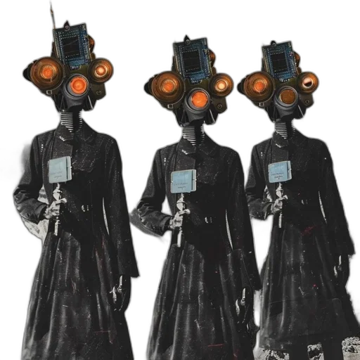 robot, staff, mask, dress transparent PNG cut-out
