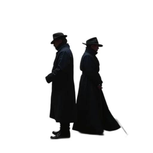 hat, umbrella, staff, jacket transparent PNG cut-out