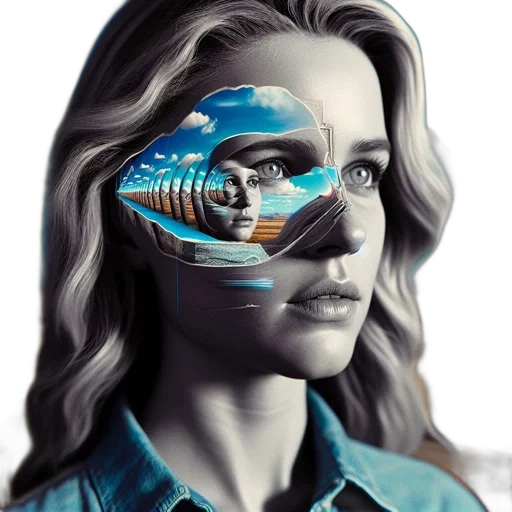 face, mask, robot, hair transparent PNG cut-out