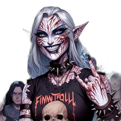face, fantasy art, comic book art, concept art transparent PNG cut-out