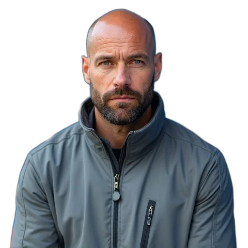 jacket, staff, face, animal transparent PNG cut-out