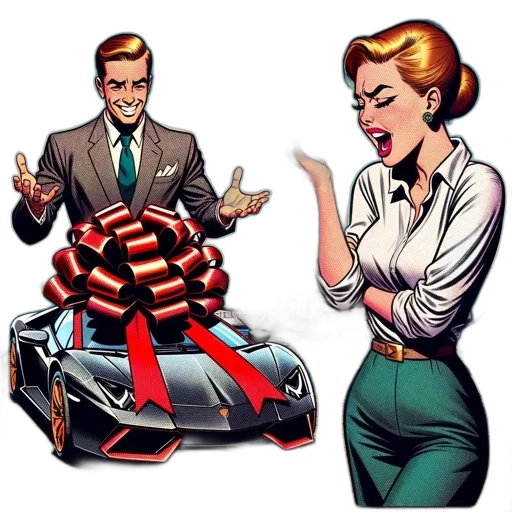 car, comic book art, concept art, cartoon transparent PNG cut-out