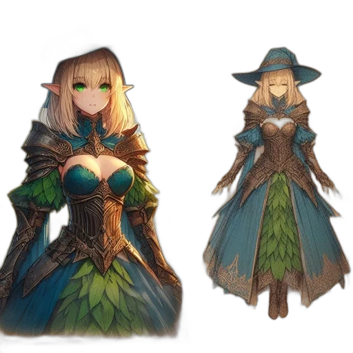 dress, fantasy art, concept art, pixel art transparent PNG cut-out