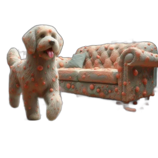 furniture, animal, 3d render, photorealistic transparent PNG cut-out