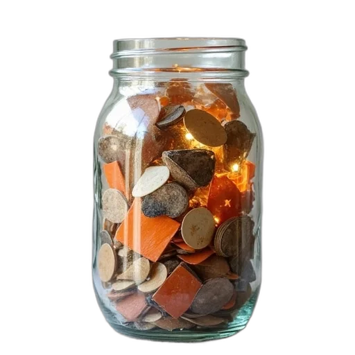 fun, diy, jar, made transparent PNG cut-out