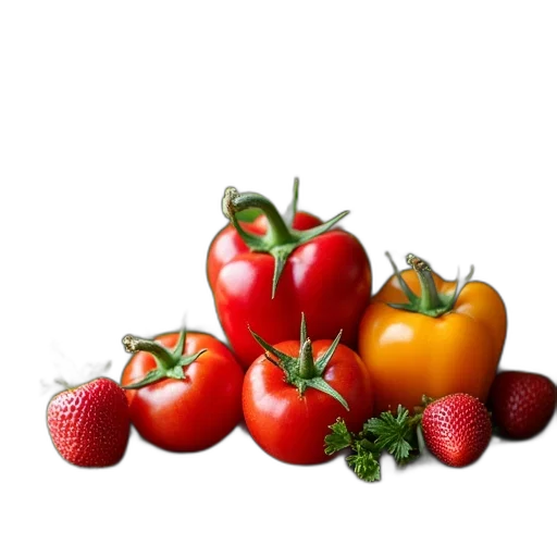 food, crown, photorealistic, 3d render transparent PNG cut-out