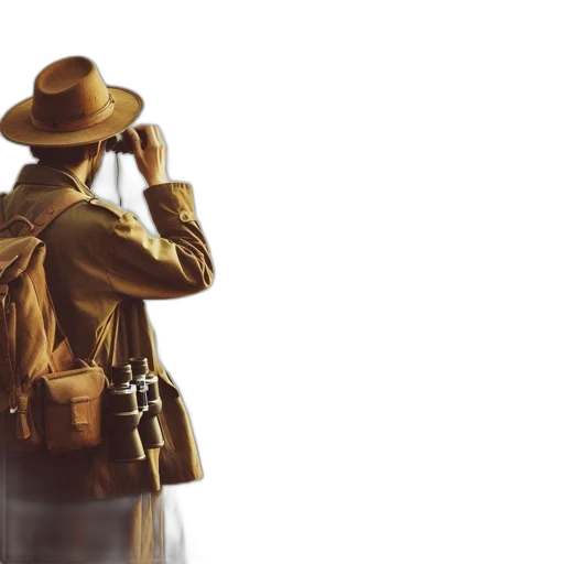 hat, bottle, jacket, staff transparent PNG cut-out