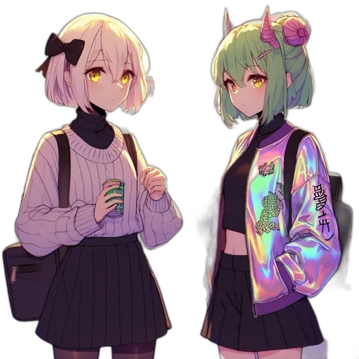 jacket, staff, dragon, creature transparent PNG cut-out
