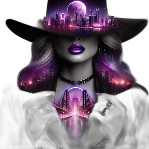 hat, fantasy art, cyberpunk, concept art transparent PNG cut-out