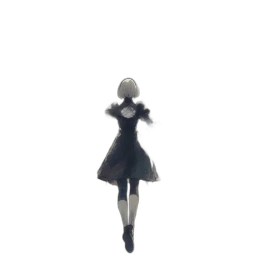 dress, robot, staff, creature transparent PNG cut-out