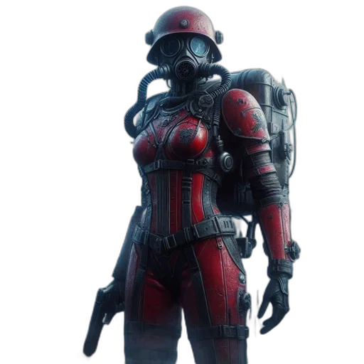 robot, weapon, concept art, cyberpunk transparent PNG cut-out