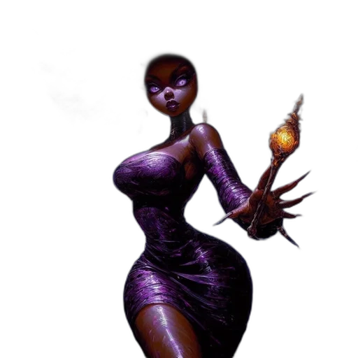 dress, staff, jewelry, robot transparent PNG cut-out