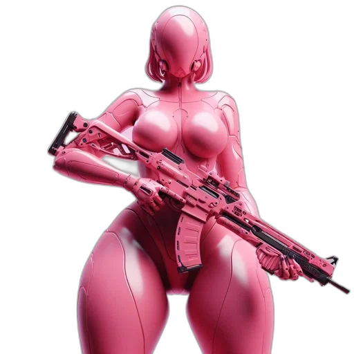 weapon, robot, concept art, 3d render transparent PNG cut-out