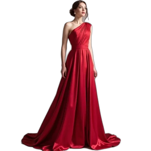 dress, red, line, princess transparent PNG cut-out