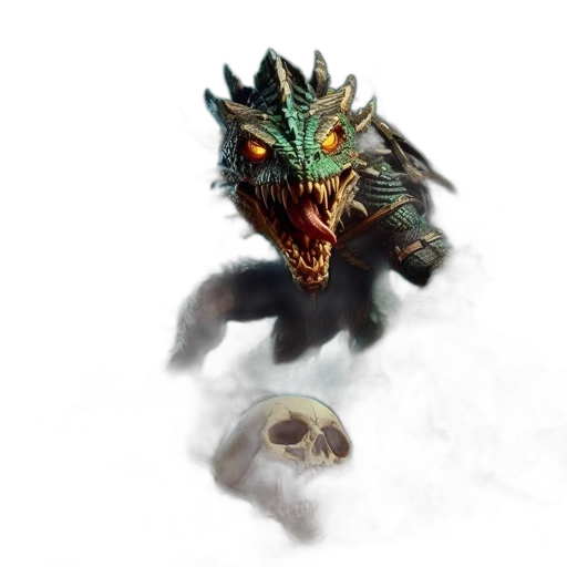 dragon, creature, mask, animal transparent PNG cut-out