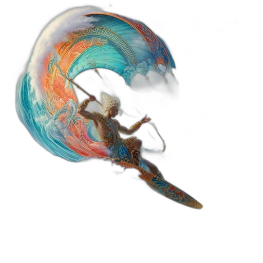 umbrella, sword, staff, dragon transparent PNG cut-out