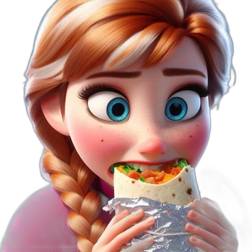 food, face, 3d render, concept art transparent PNG cut-out