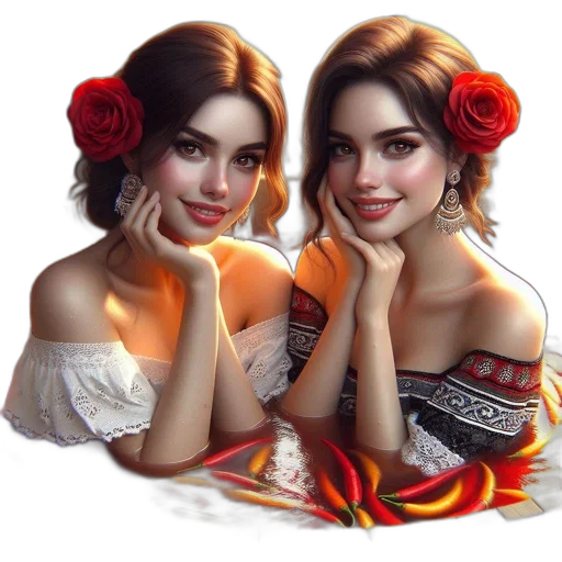 jewelry, dress, photorealistic, oil painting transparent PNG cut-out