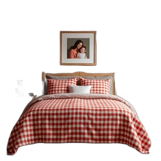 furniture, photorealistic, 3d render, red transparent PNG cut-out