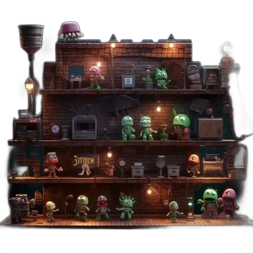 furniture, building, concept art, pixel art transparent PNG cut-out