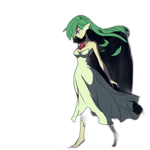 dress, staff, weapon, mask transparent PNG cut-out