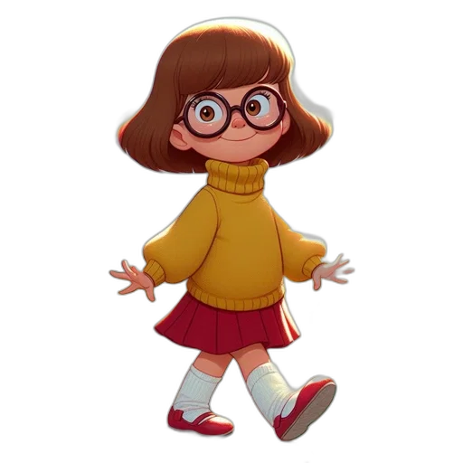 dress, jacket, creature, staff transparent PNG cut-out