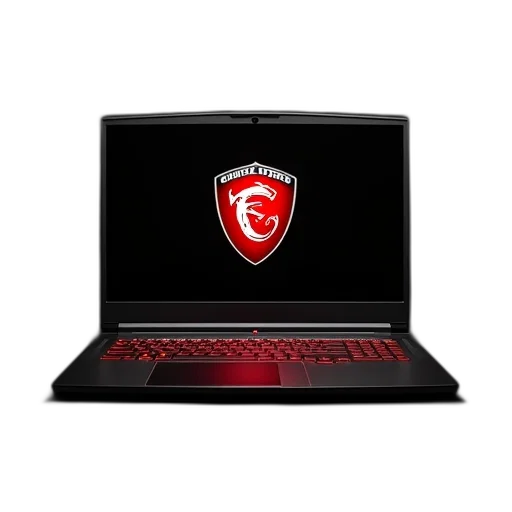3d render, sleek, black, laptop transparent PNG cut-out