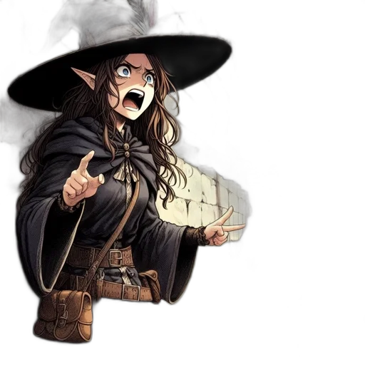 staff, hat, fantasy art, concept art transparent PNG cut-out