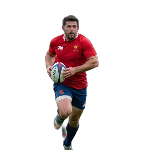 group, rugby, players, red transparent PNG cut-out