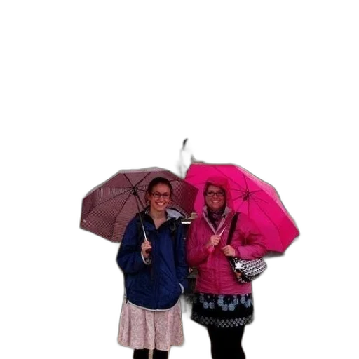umbrella, jacket, staff, photorealistic transparent PNG cut-out