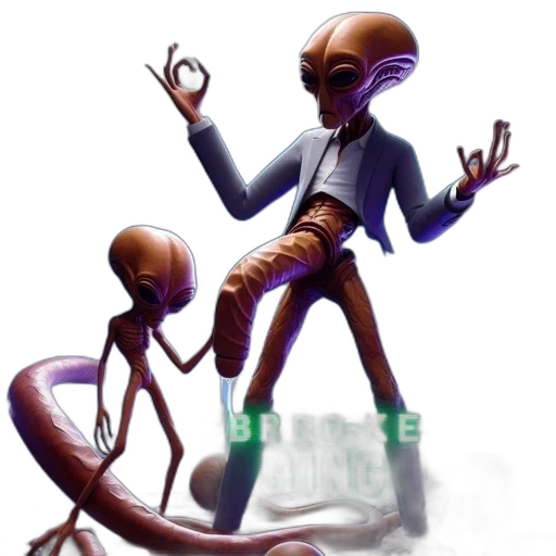 creature, robot, concept art, 3d render transparent PNG cut-out