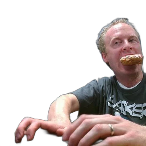 food, outer space, man, doughnut transparent PNG cut-out