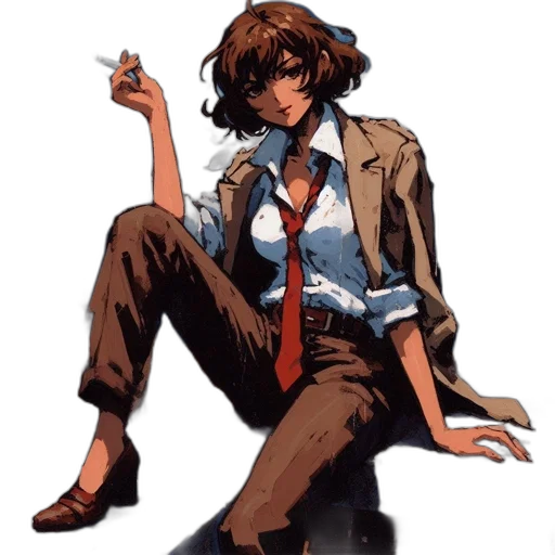 staff, jacket, concept art, comic book art transparent PNG cut-out