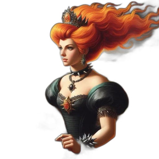 dress, crown, fantasy art, concept art transparent PNG cut-out