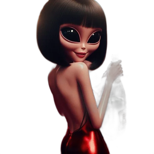 dress, robot, concept art, fantasy art transparent PNG cut-out