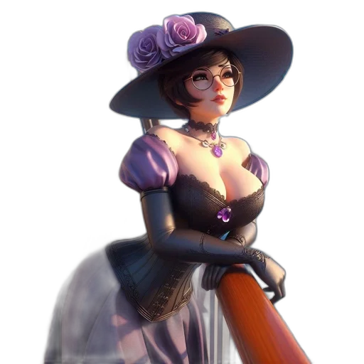 hat, dress, staff, crown transparent PNG cut-out