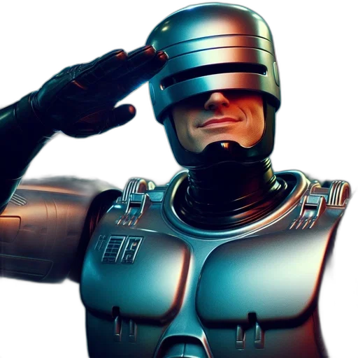 robot, 3d render, concept art, cyberpunk transparent PNG cut-out
