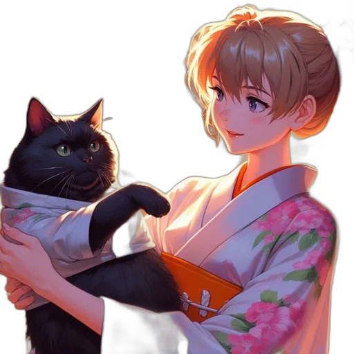 dress, staff, animal, creature transparent PNG cut-out