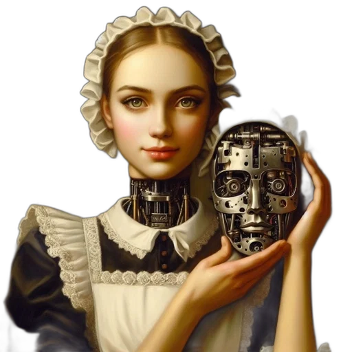 robot, face, jewelry, mask transparent PNG cut-out